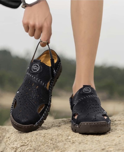 ⏰Last Day! 45% OFF  🔥GARB®Men's Handmade Breathable No-glue Orthopedic Sandals