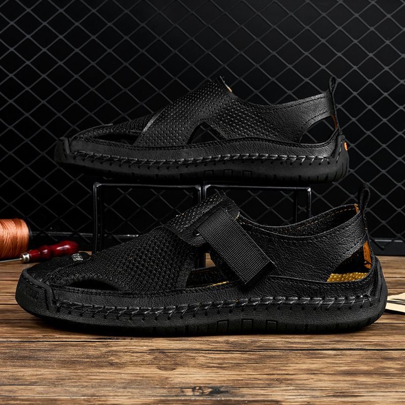 ⏰Last Day! 45% OFF  🔥TREKER®Men's Handmade Genuine Leather Breathable Orthopedic Slip-on Sandals