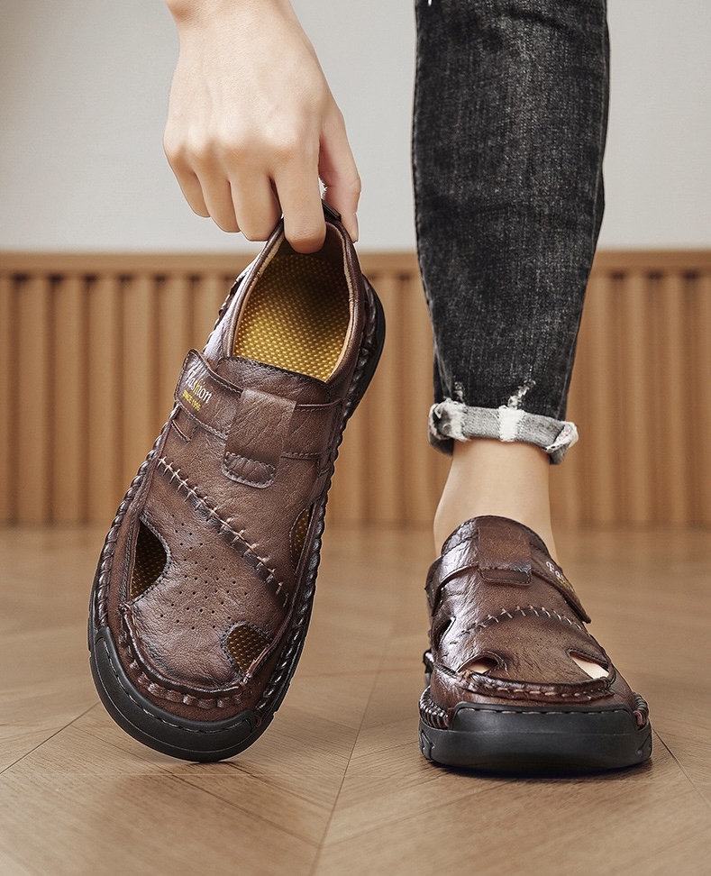 ⏰Last Day! 45% OFF  🔥GARB®Men's Handmade Cowhide Orthopedic Breathable Sandals