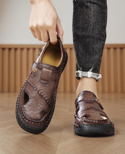 ⏰Last Day! 45% OFF  🔥GARB®Men's Handmade Cowhide Orthopedic Breathable Sandals