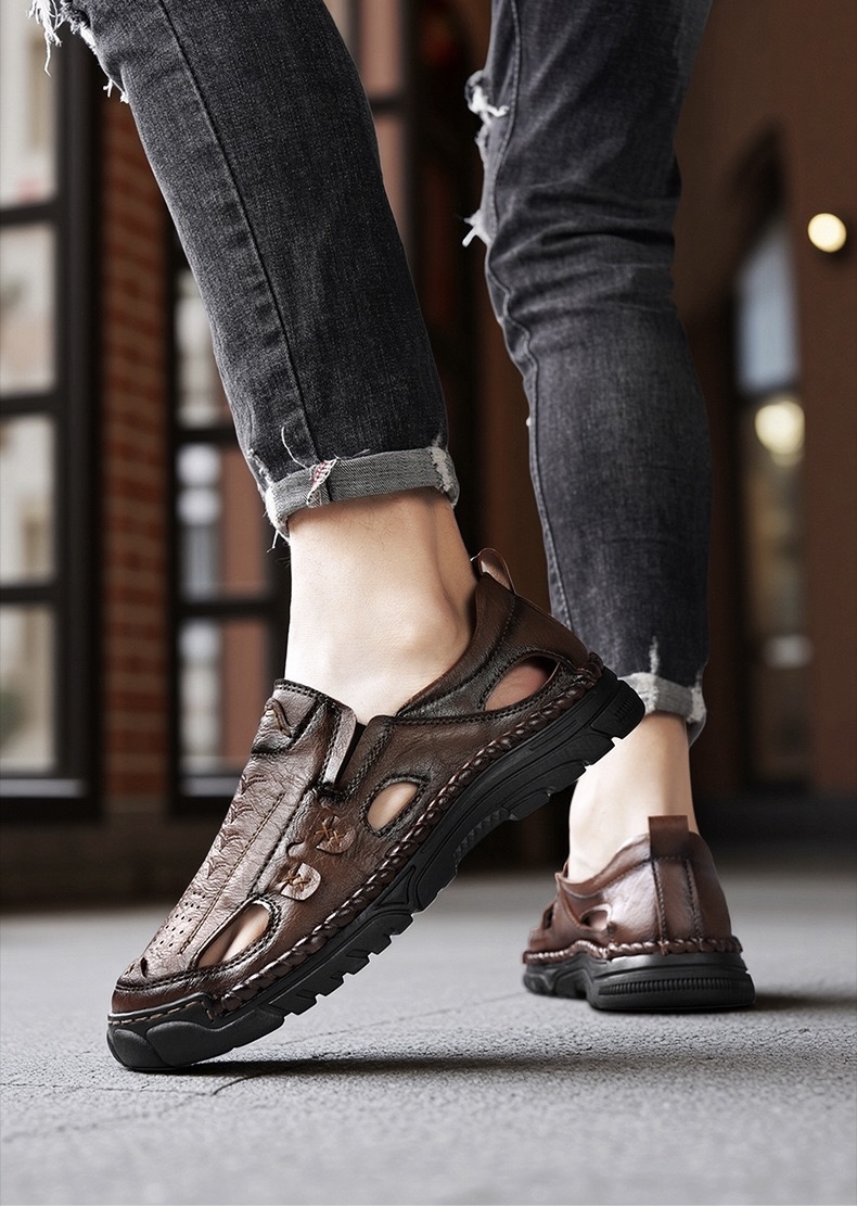 ⏰Last Day! 45% OFF  🔥GARB®Men's Handmade Cowhide Orthopedic Breathable Sandals