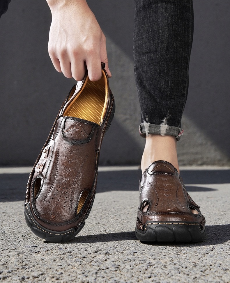 ⏰Last Day! 45% OFF  🔥GARB®Men's Handmade Cowhide Orthopedic Breathable Sandals