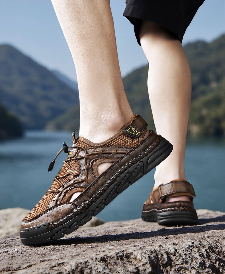 ⏰Last Day! 45% OFF  🔥GARB®Men's Handmade Breathable No-glue Orthopedic Sandals