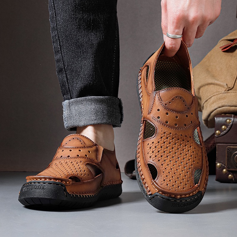 ⏰Last Day! 45% OFF  🔥TREKER®Men's Handmade Breathable No-glue Orthopedic Sandals