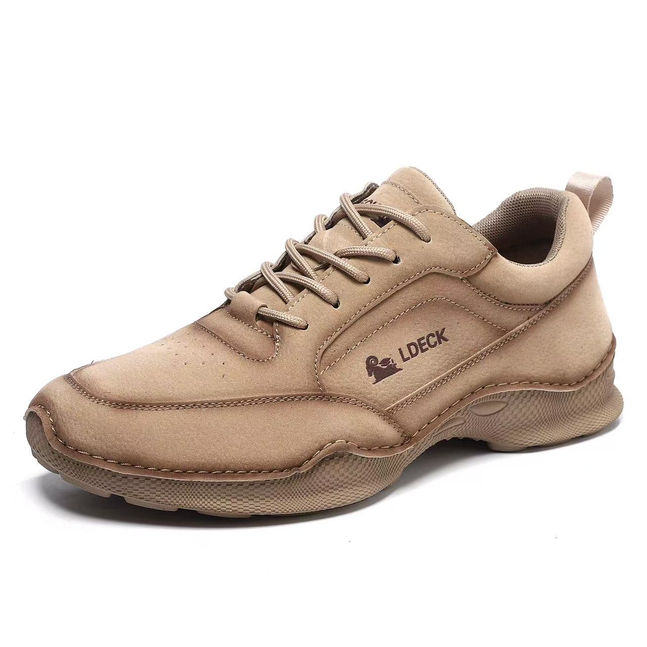 mens Handmade Genuine Leather No-glue Orthopedic shoes