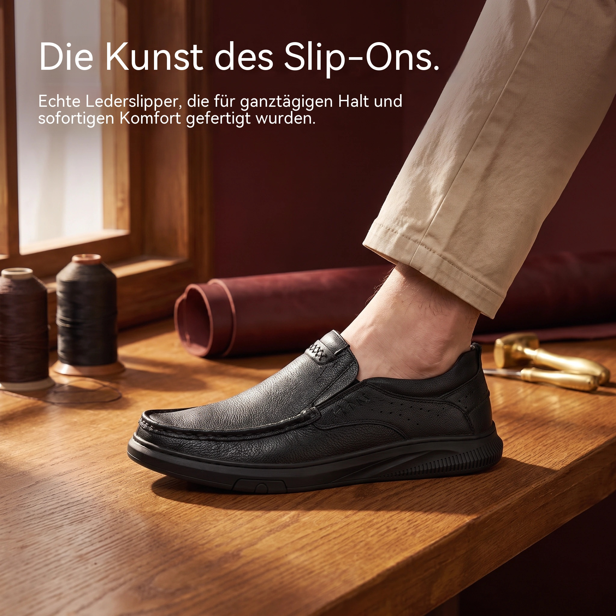   MANTRAFF® Smooth Leather Casual Loafer