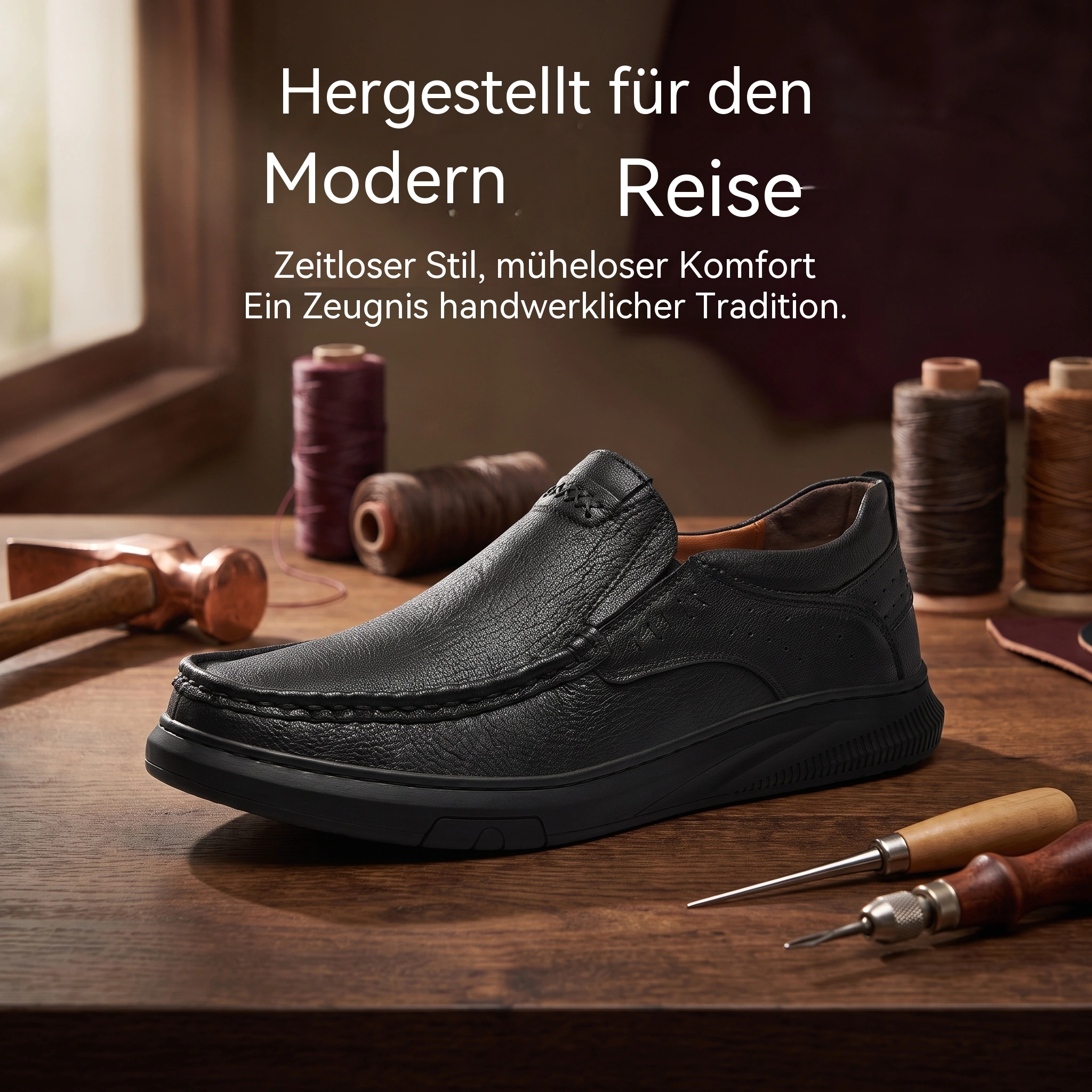   MANTRAFF® Smooth Leather Casual Loafer