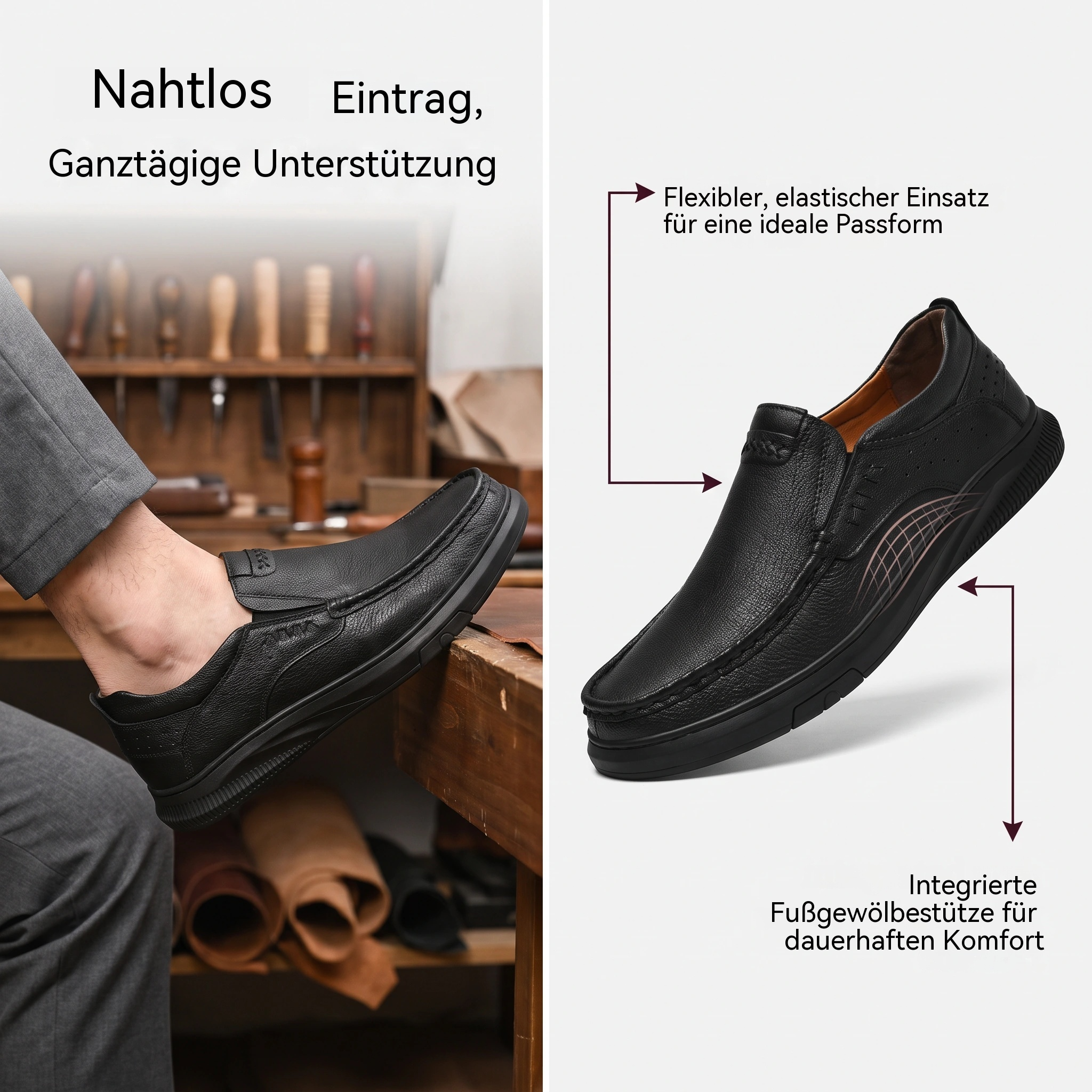   MANTRAFF® Smooth Leather Casual Loafer