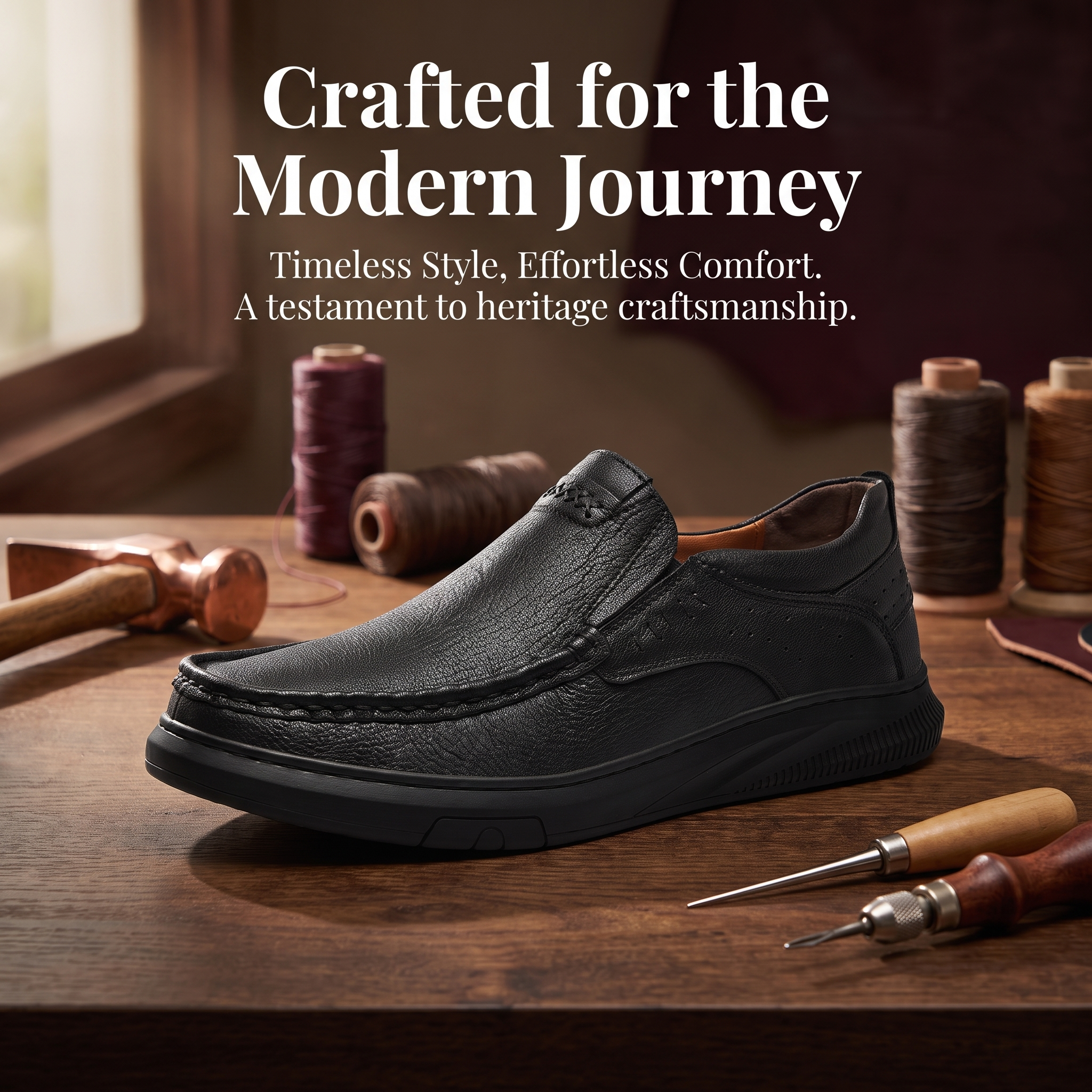 [Copy]⏰Last Day! 45% OFF 🔥TREKER® Hand Stitched Cowhide Slip-on