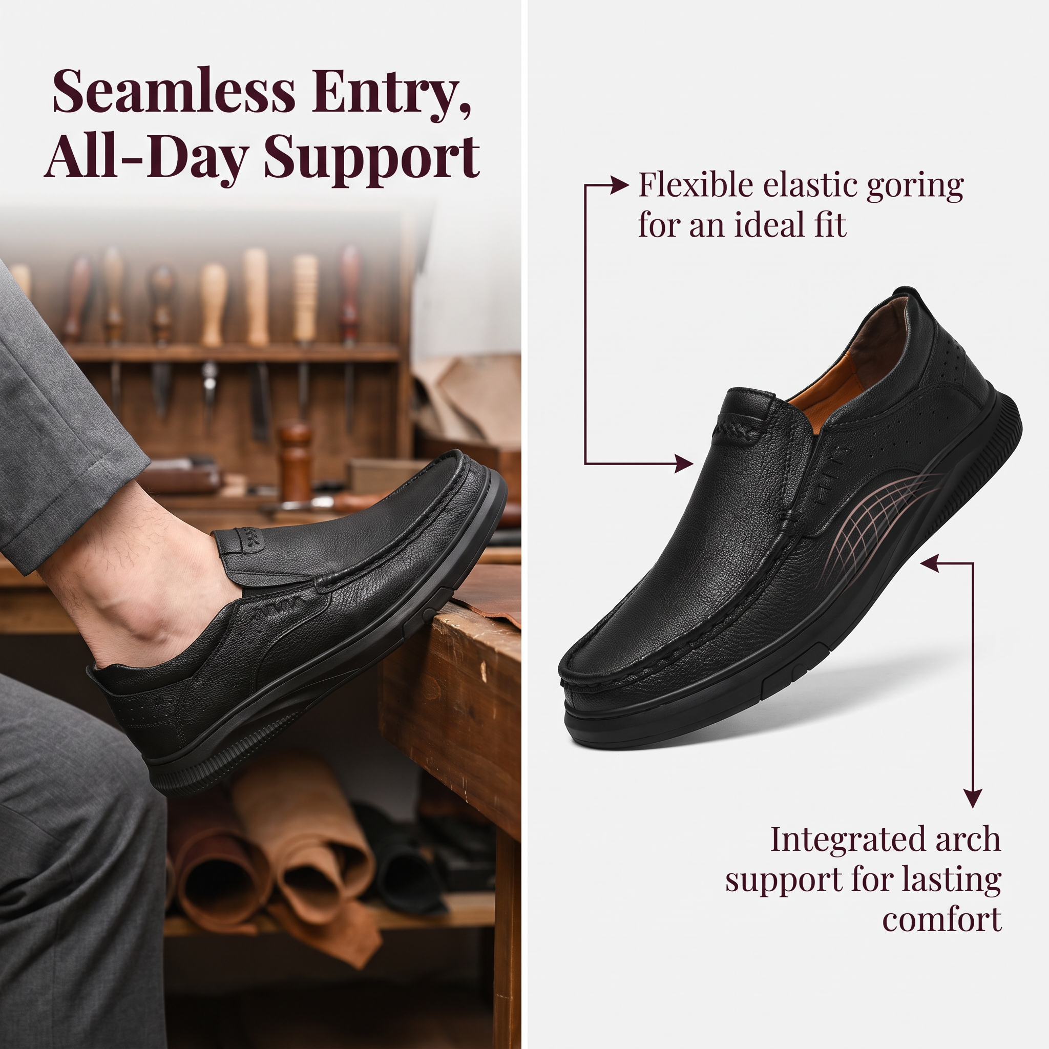 [Copy]⏰Last Day! 45% OFF 🔥TREKER® Hand Stitched Cowhide Slip-on