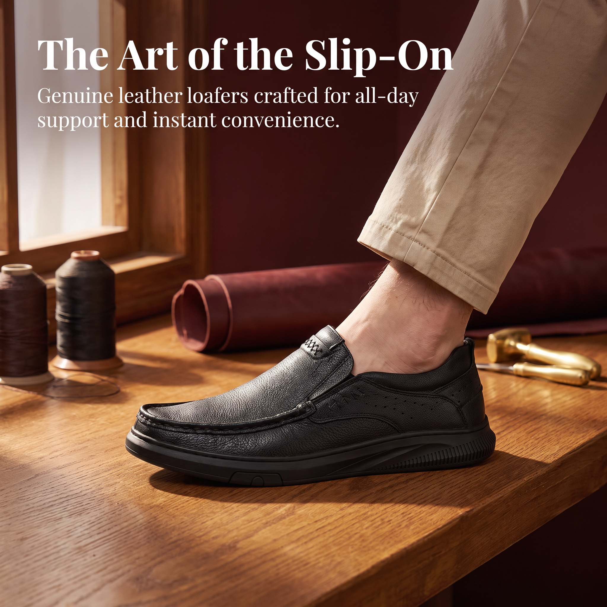 [Copy]⏰Last Day! 45% OFF 🔥TREKER® Hand Stitched Cowhide Slip-on