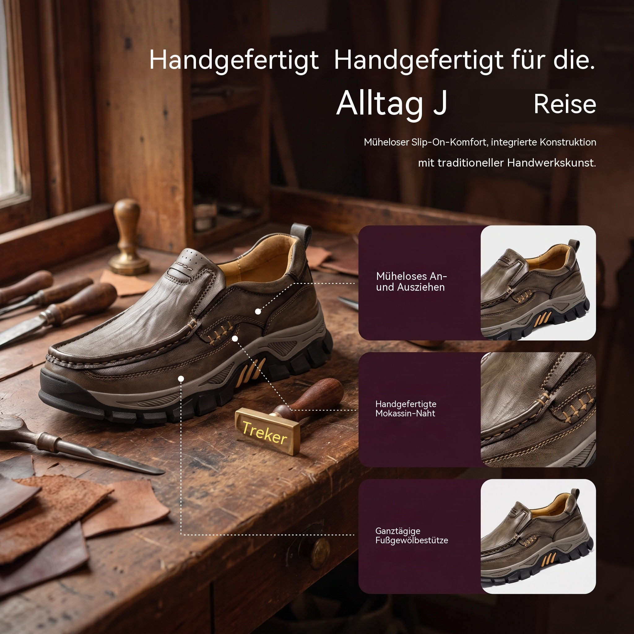 ⏰Last Day!45% OFF  TREKER® Men's Genuine Leather Walking Shoes