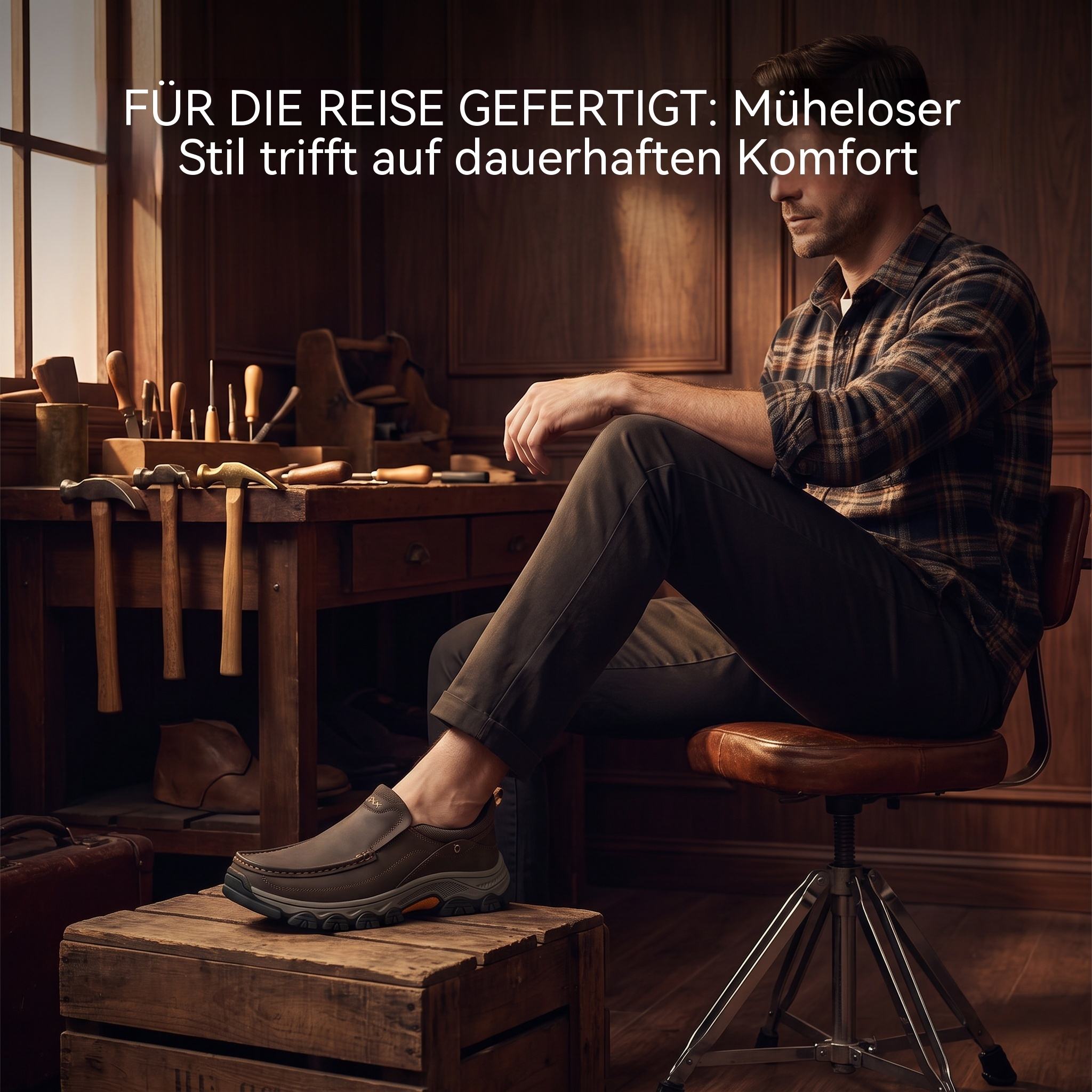 ⏰Last Day!45% OFF  TREKER® Men's Handmade Genuine Leather Orthopedic Walking Shoes