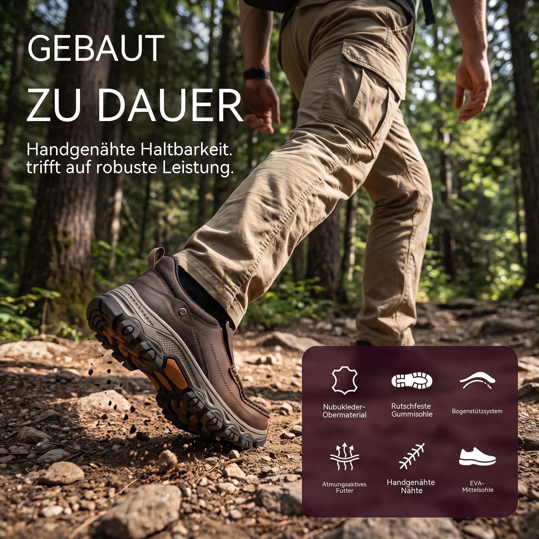 ⏰Last Day!45% OFF  TREKER® Men's Handmade Genuine Leather Orthopedic Walking Shoes