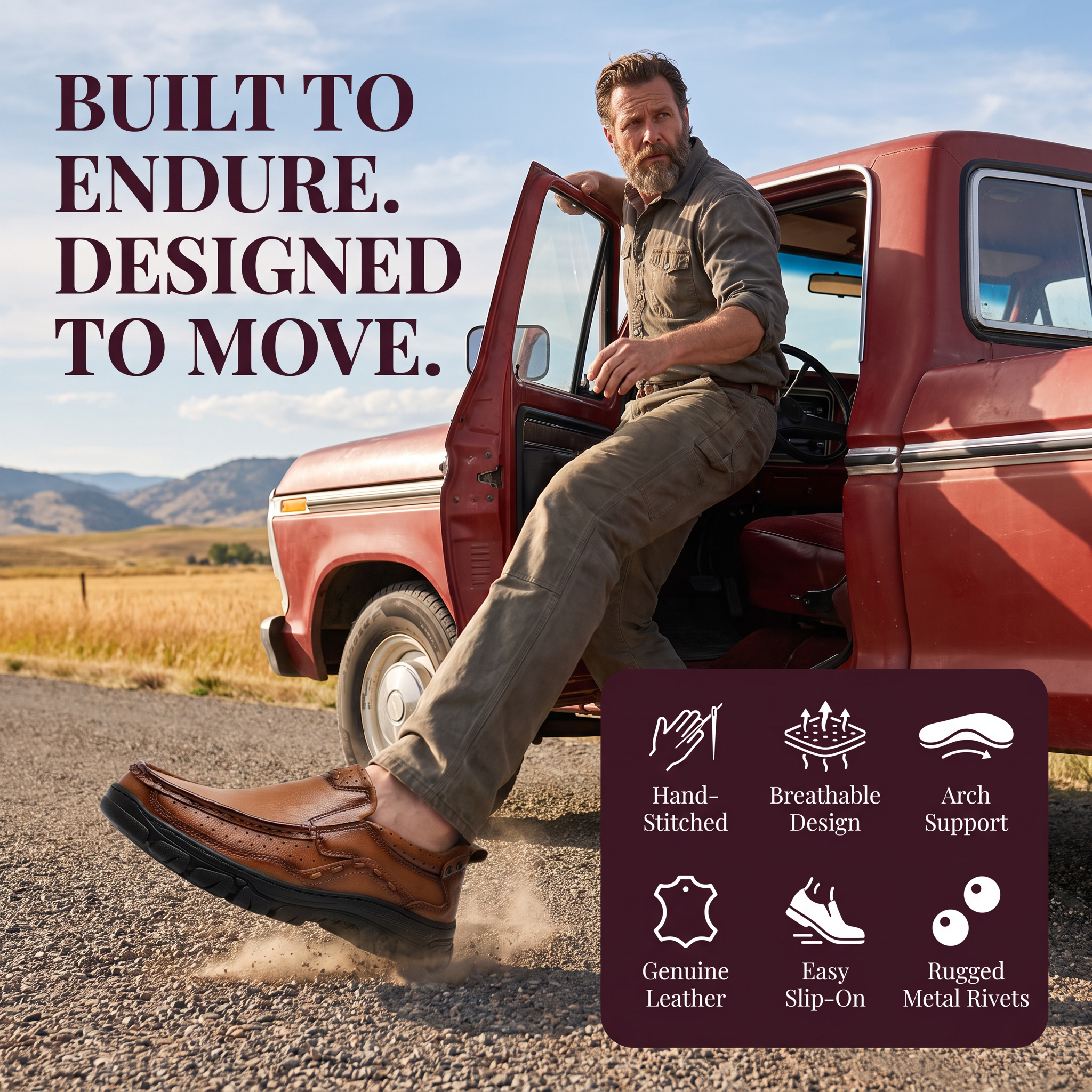 [Copy]⏰Last Day! 45% OFF 🔥TREKER® Hand-Stitched Cowhide Casual Loafer