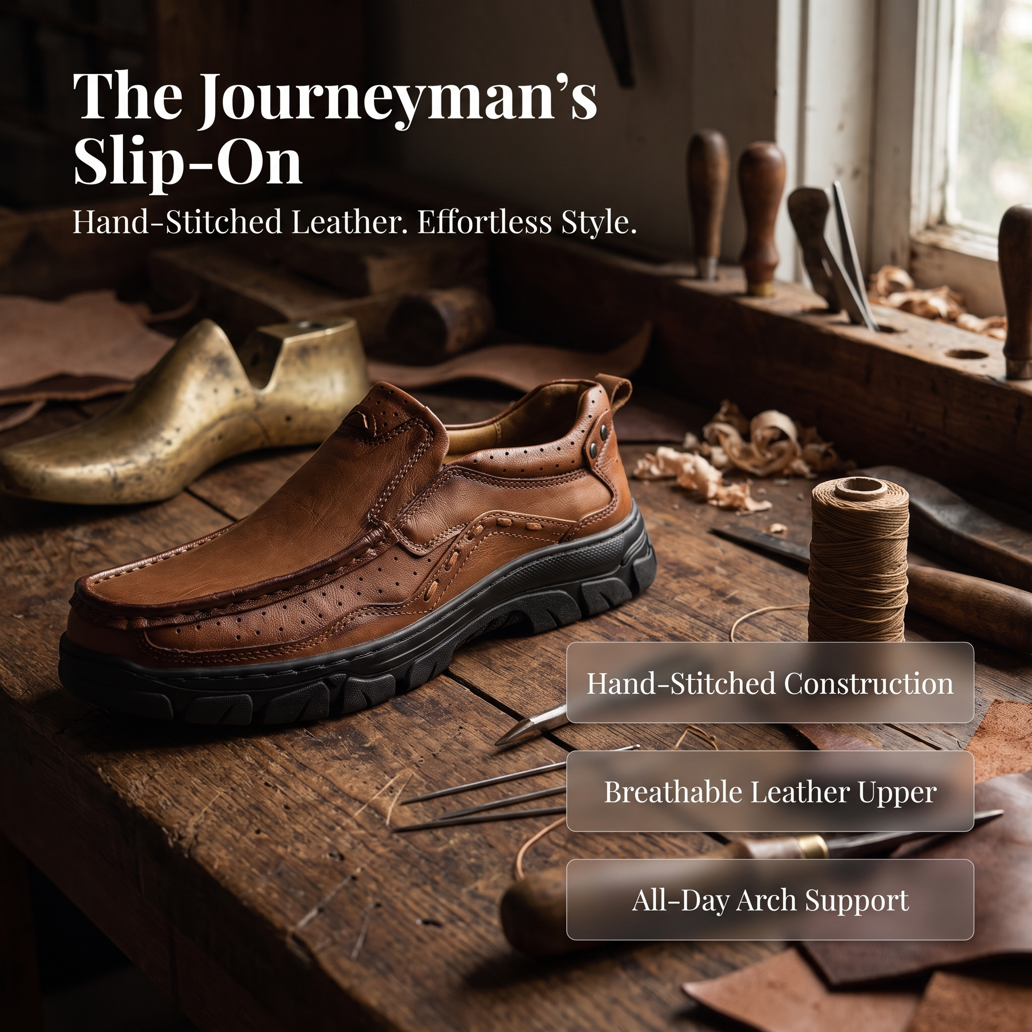 [Copy]⏰Last Day! 45% OFF 🔥TREKER® Hand-Stitched Cowhide Casual Loafer