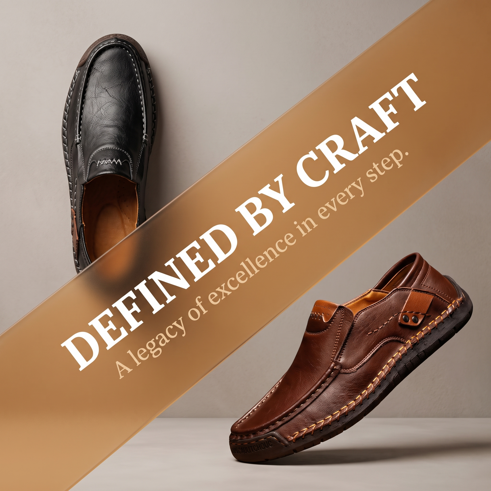   TREKER® Hand-Stitched Slip-on Men's Leather Shoes