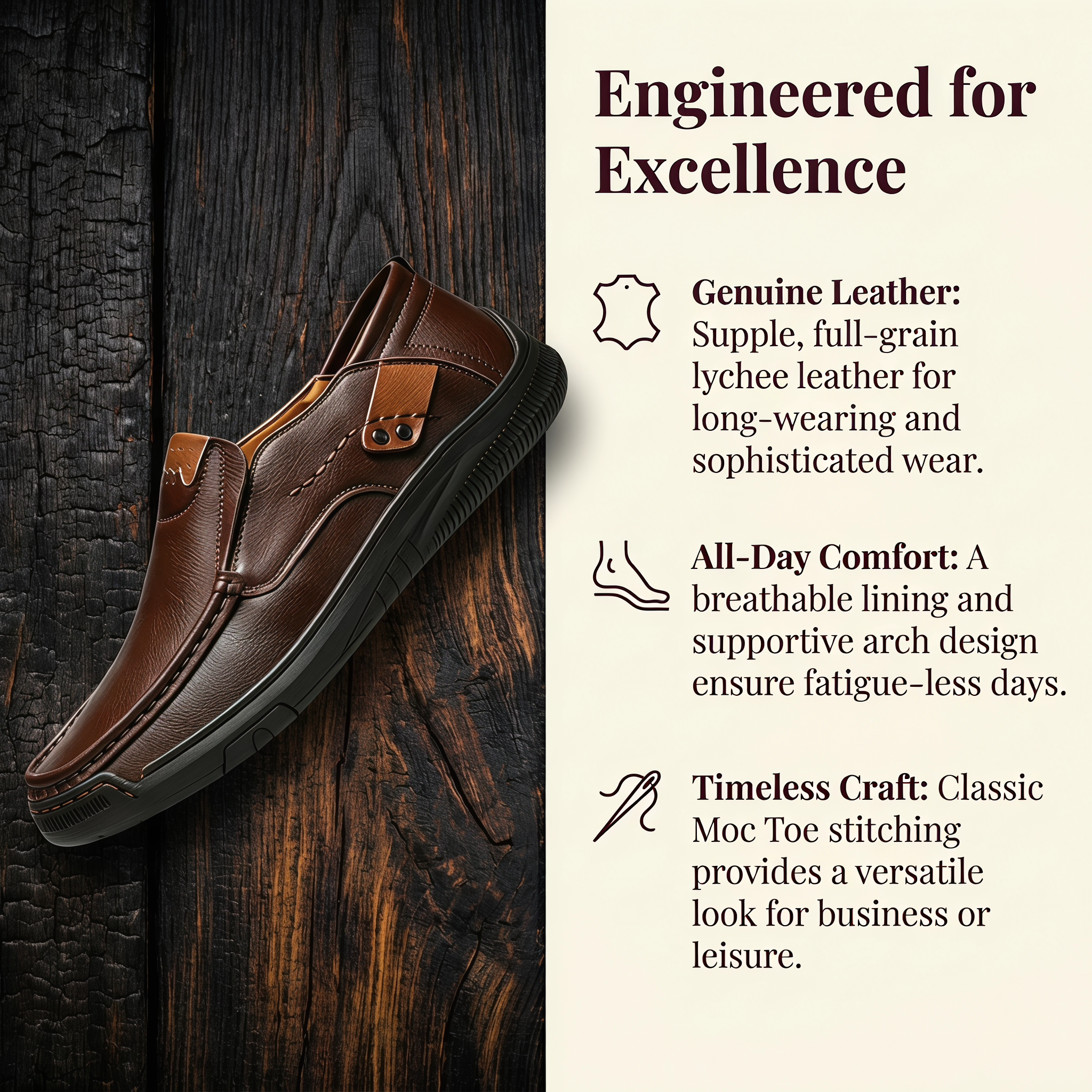 [Copy]⏰Last Day! 45% OFF 🔥TREKER® Smooth Leather Casual Loafer
