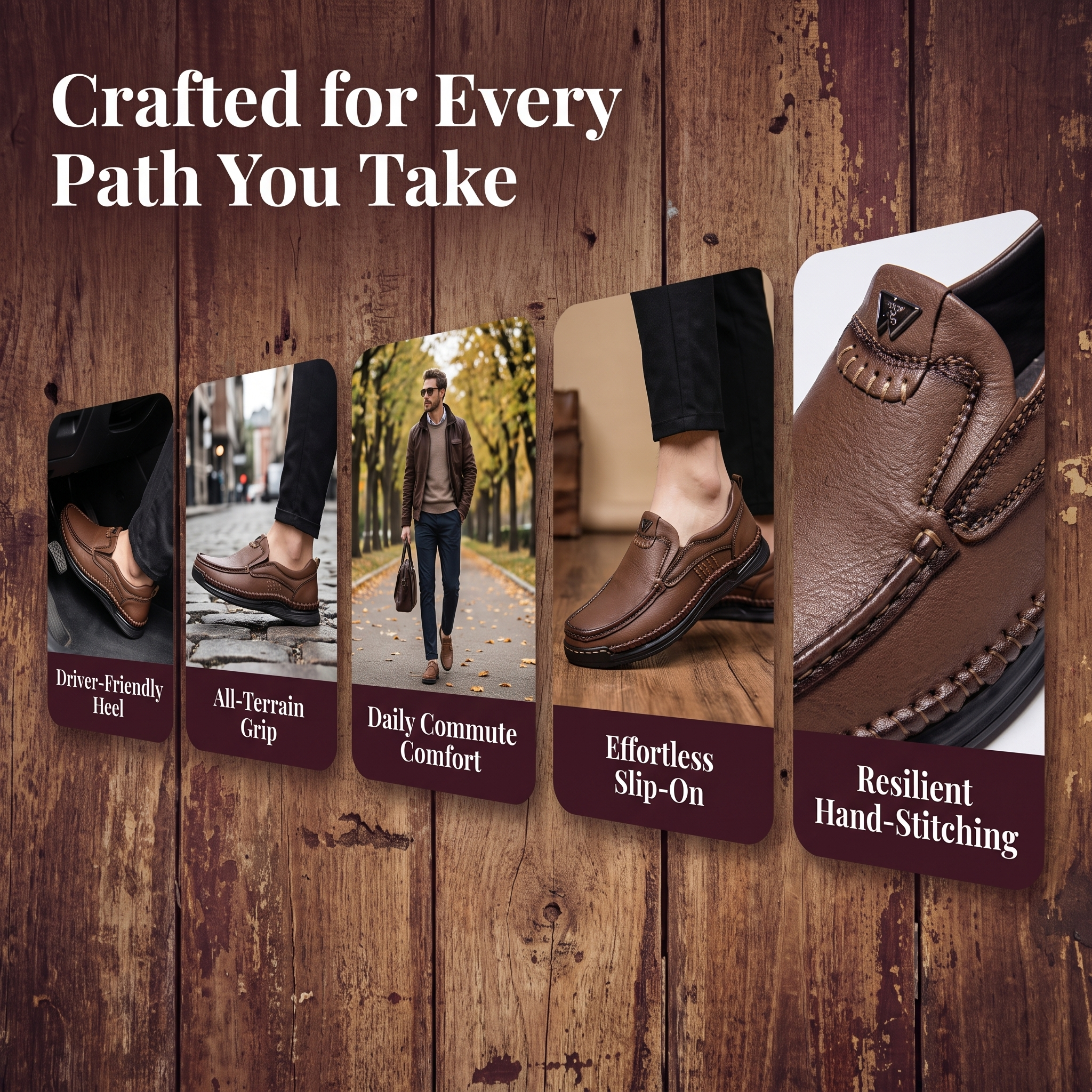 ⏰Last Day! 45% OFF 🔥TREKER®  Genuine Leather Rugged Slip-on