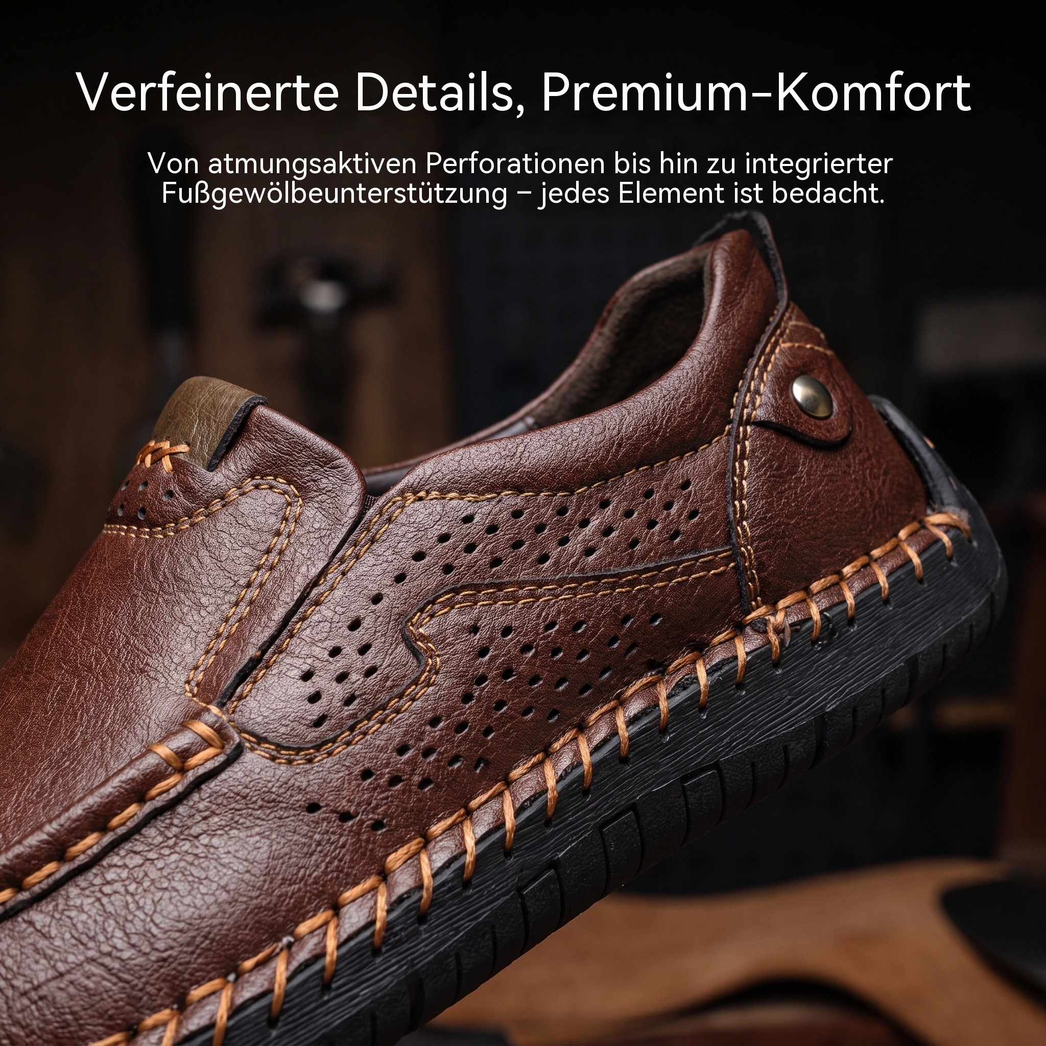   MANTRAFF® Hand Stitched Cowhide Slip-on