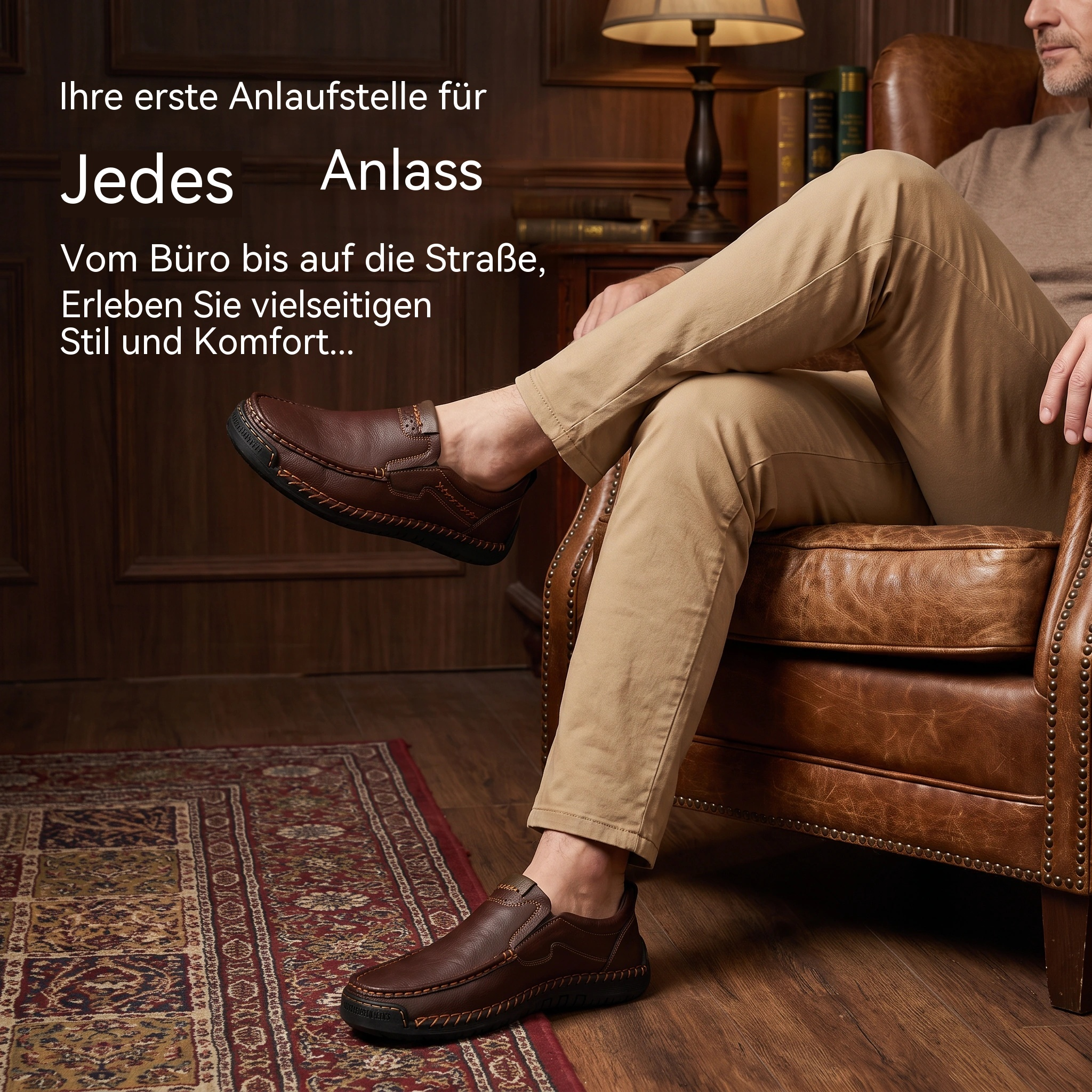   MANTRAFF® Hand Stitched Cowhide Slip-on