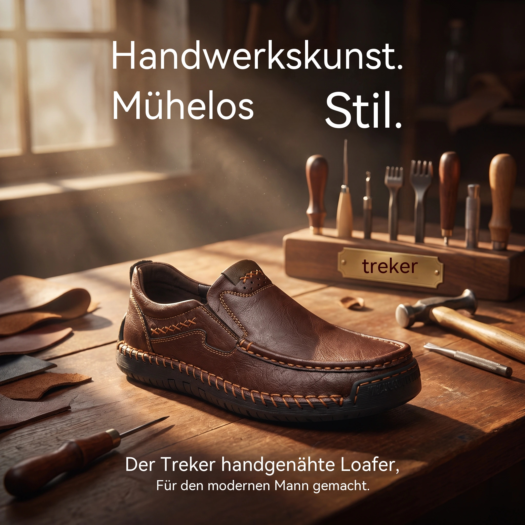   MANTRAFF® Hand Stitched Cowhide Slip-on