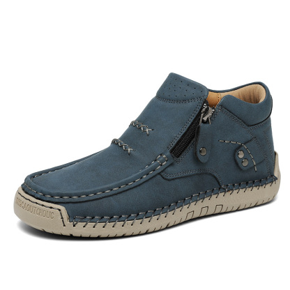 ⏰Last Day! 50% OFF 🔥Men's Handcrafted Genuine Leather Boots with Arch Support & Wide Toe Box