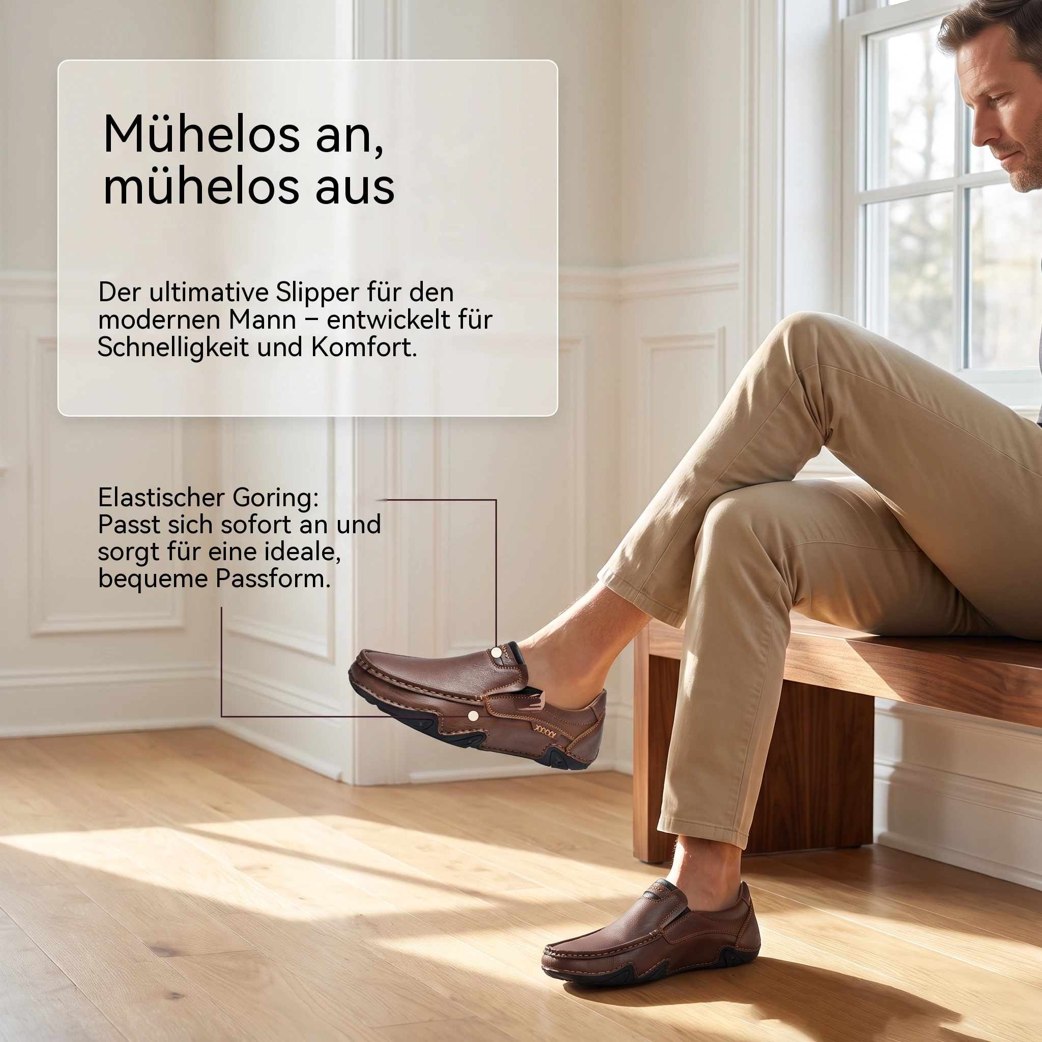   MANTRAFF®  Handcrafted Ortho Cowhide Loafers
