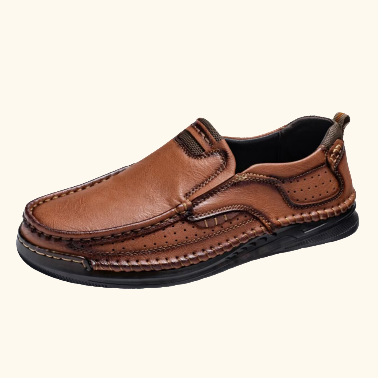 ⏰Last Day! 45% OFF 🔥TREKER®Braided Stitch Vent Cowhide Slip-on Shoes