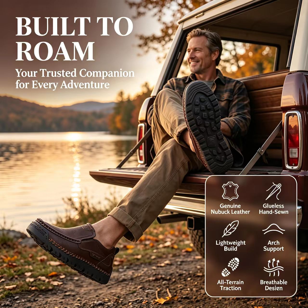 ⏰Last Day! 45% OFF 🔥TREKER®Craft Seam Comfort Leather Loafer