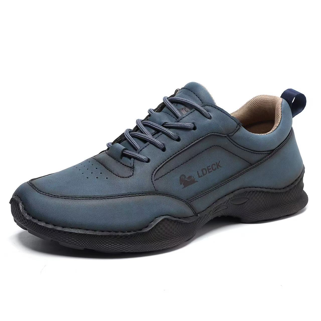mens Handmade Genuine Leather No-glue Orthopedic shoes 