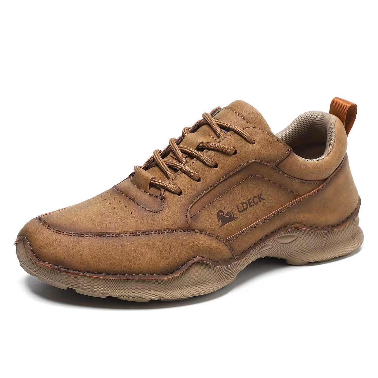 mens Handmade Genuine Leather No-glue Orthopedic shoes