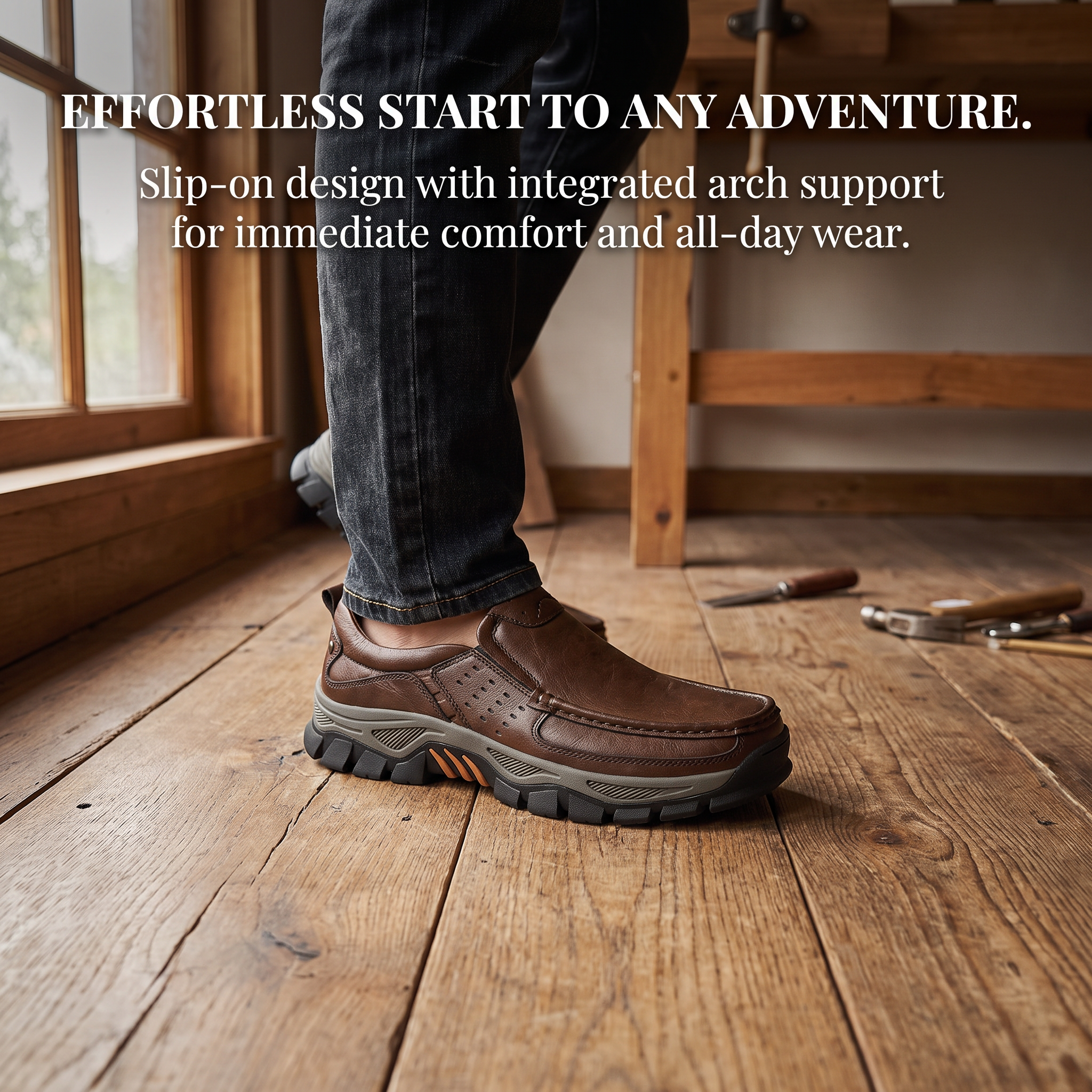 ⏰Last Day! 45% OFF 🔥TREKER®Men's Handmade Genuine Leather Orthopedic Walking shoes