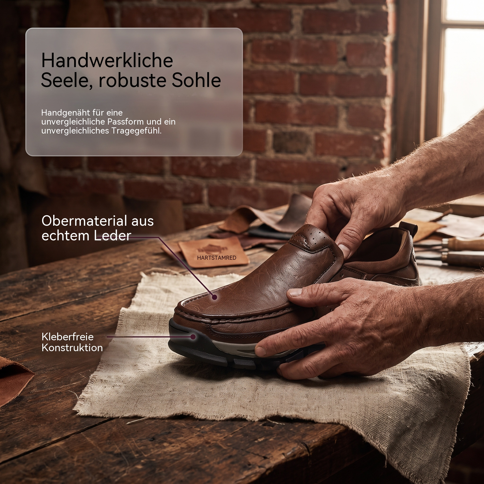   TREKER®Men's Handmade Genuine Leather Orthopedic Walking shoes