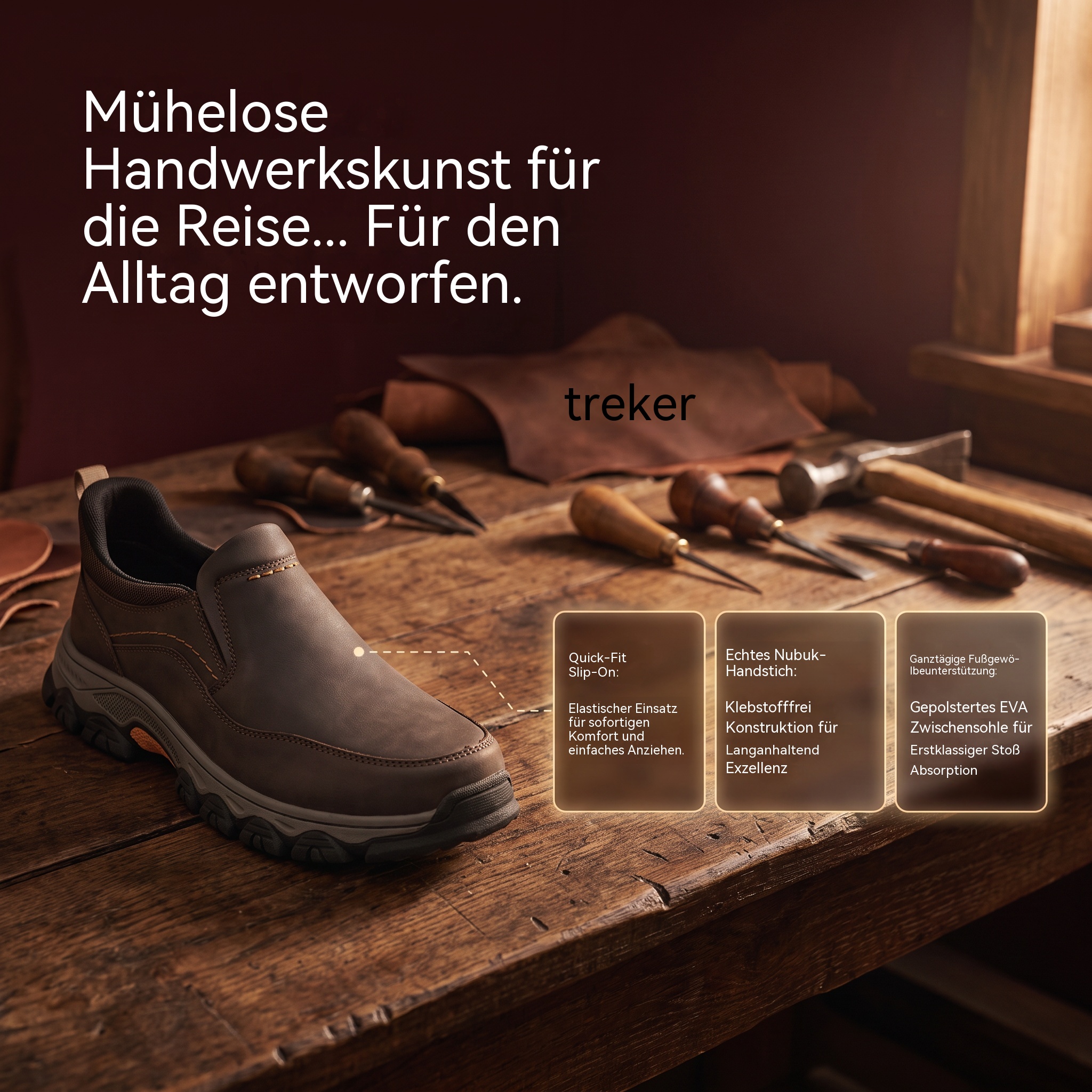 ⏰Last Day!45% OFF  TREKER®  Men's Genuine Leather Orthopedic Walking Shoes