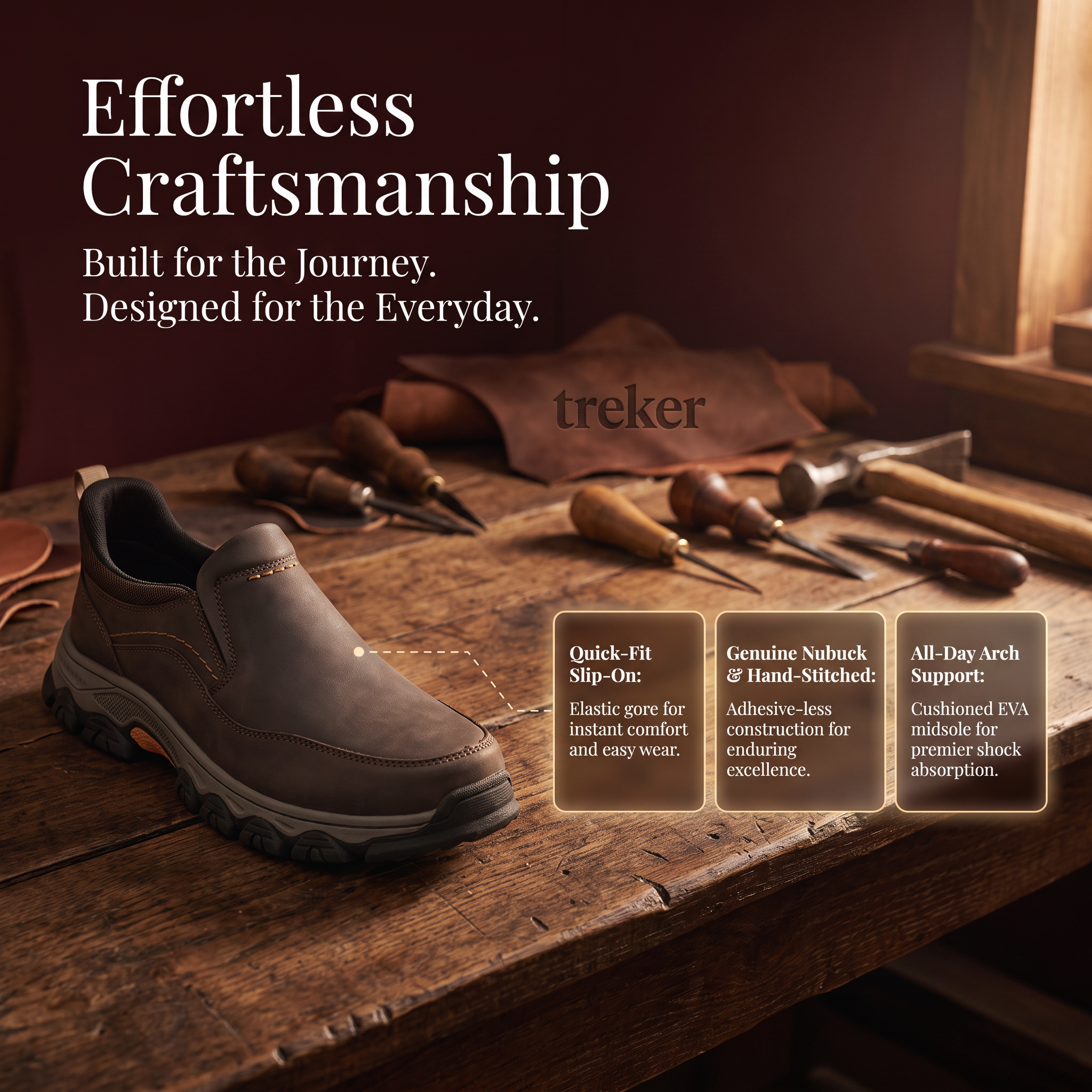 ⏰Last Day!45% OFF 🔥TREKER®  Men's Genuine Leather Orthopedic Walking Shoes