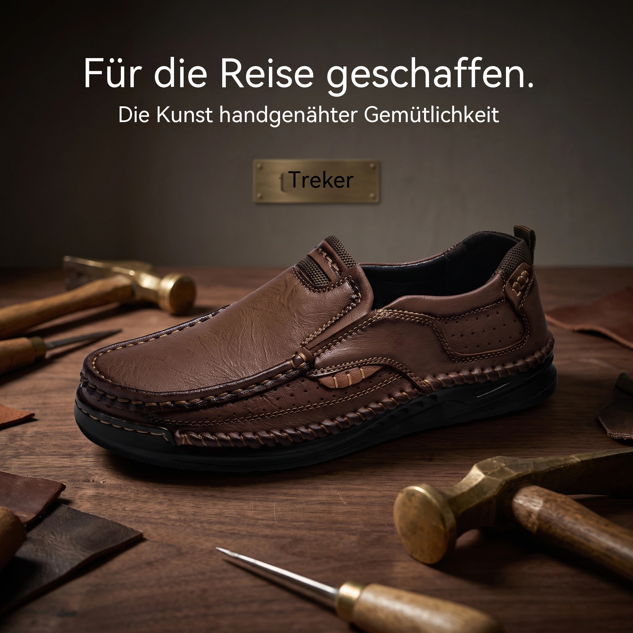 MANTRAFF® Men's Handmade Genuine Leather Orthopedic Loafers
