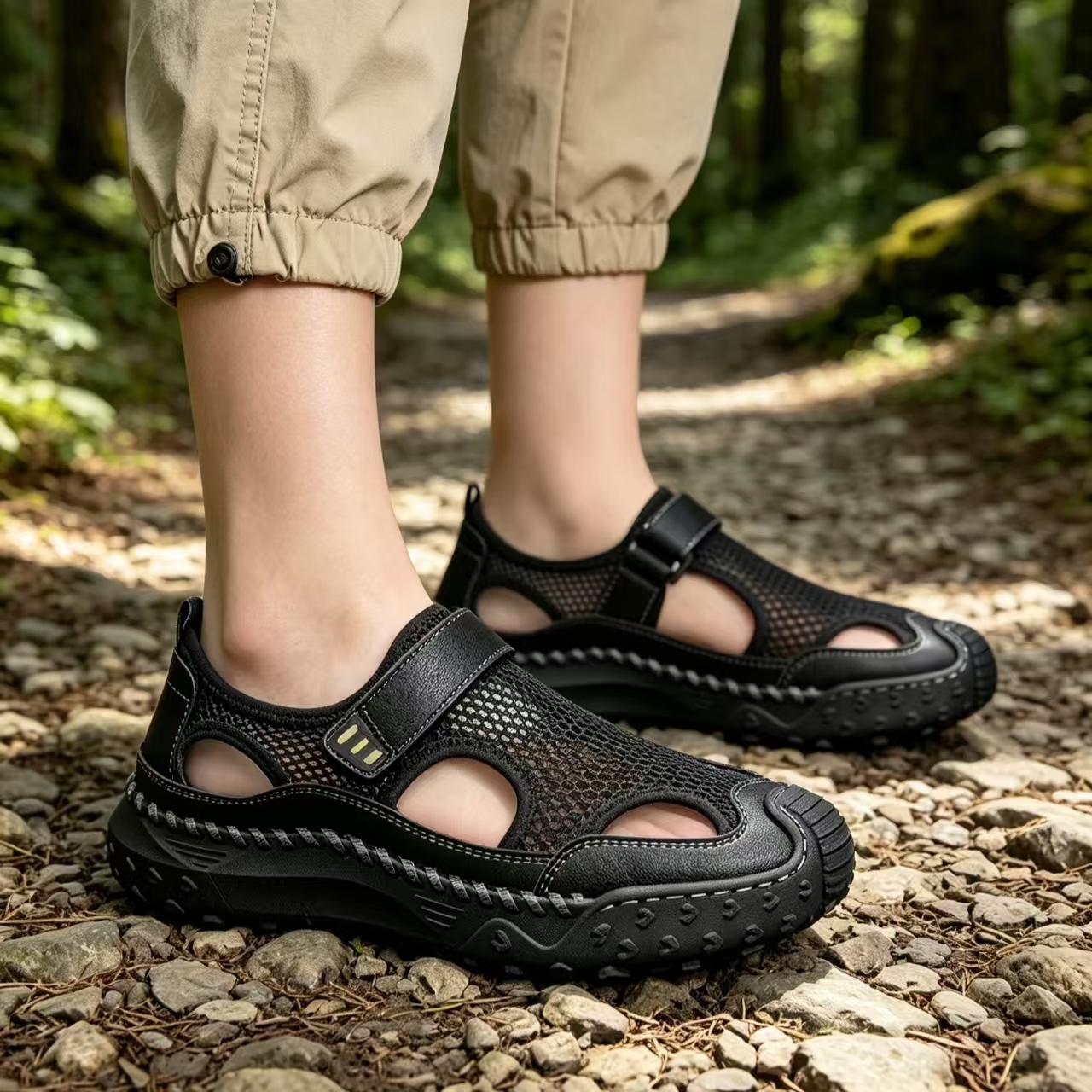 🔥PEAKER®Handmade Cowhide Breathable Mesh Sandals