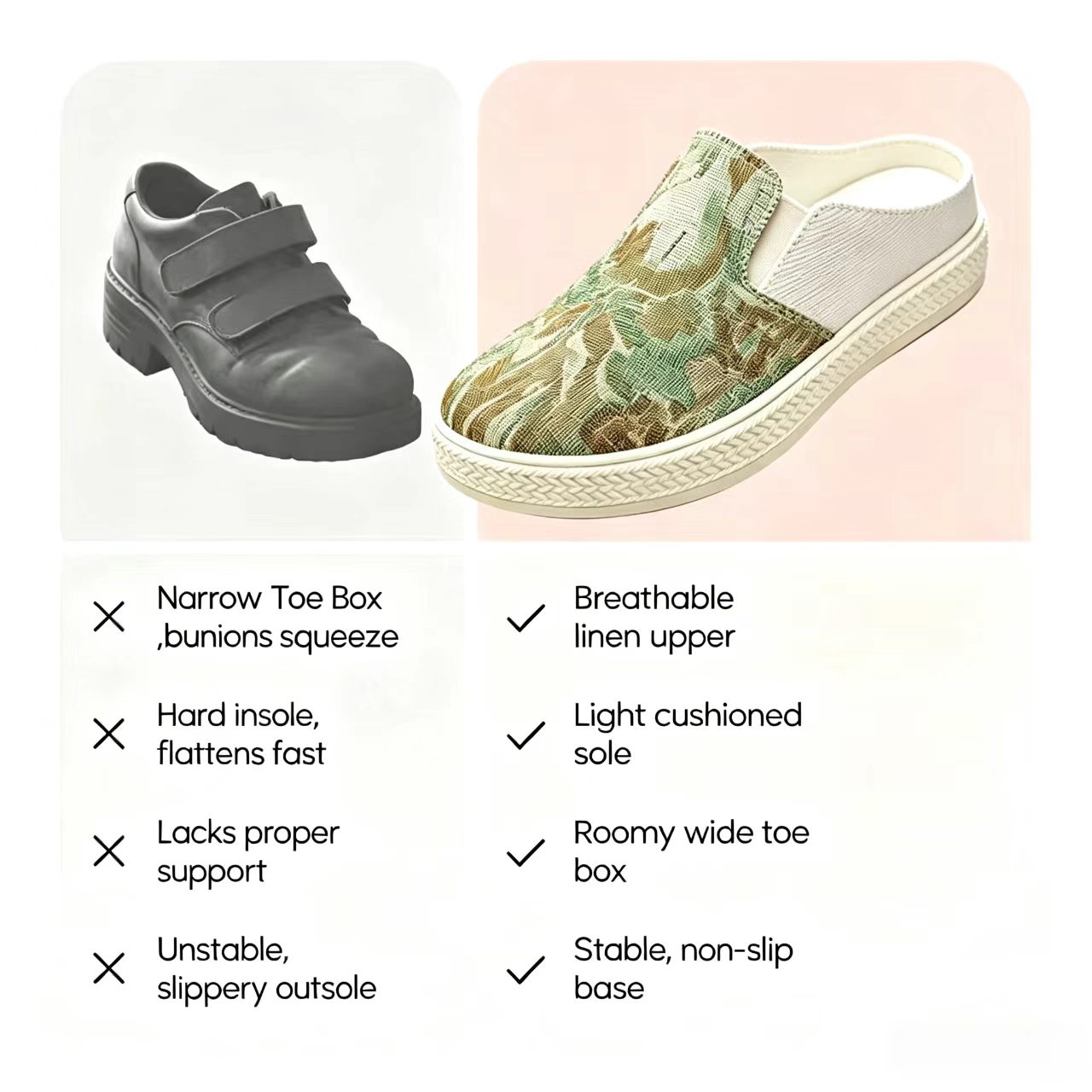 ⏰Last Day!45% OFF 🔥 PEAKER®Women’s Slip-On Printed Canvas Mule Sneakers