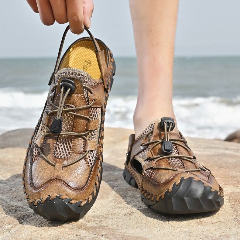 ⏰Last Day! 45% OFF 🔥TREKER®Men's Genuine Leather Orthopedic Outdoor Breathable  Sandals