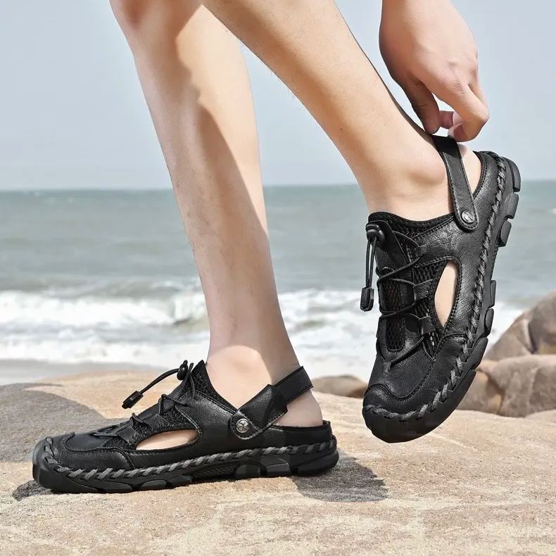 ⏰Last Day! 45% OFF 🔥TREKER®Men's Genuine Leather Orthopedic Outdoor Breathable  Sandals