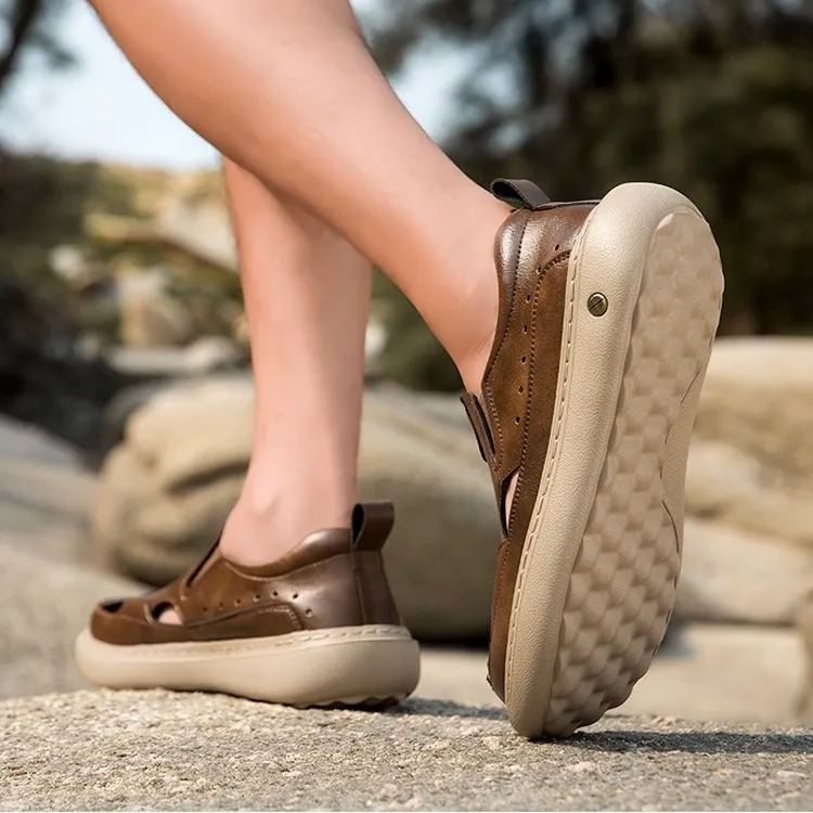 ⏰Last Day! 45% OFF  🔥TREKER®Men's Handmade Cowhide Orthopedic Breathable Walking Shoes