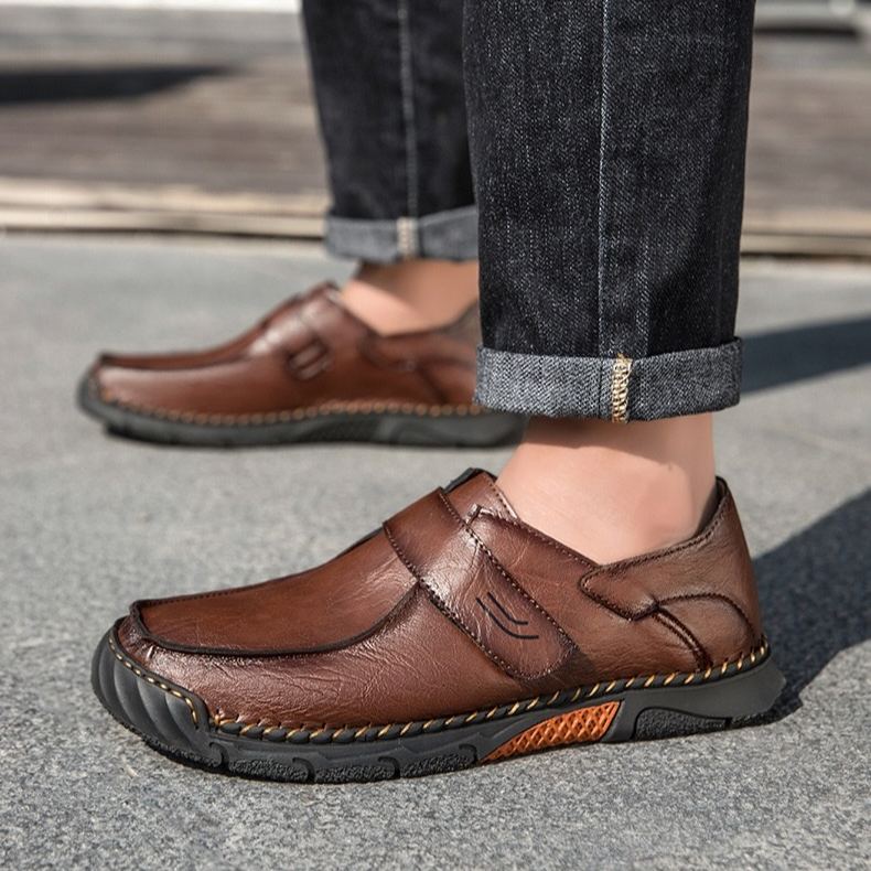 ⏰Last Day! 45% OFF  🔥TREKER®Men's Genuine Leather Walking Shoes with Arch Support & Wide Toe Box