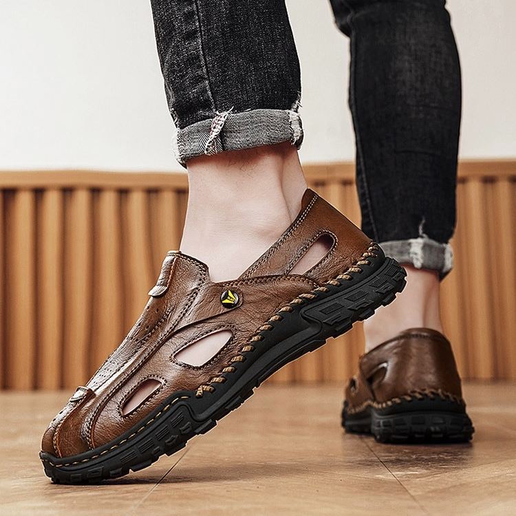 ⏰Last Day! 45% OFF  🔥TREKER®Men's Handmade Genuine Leather No-glue Orthopedic Sandals