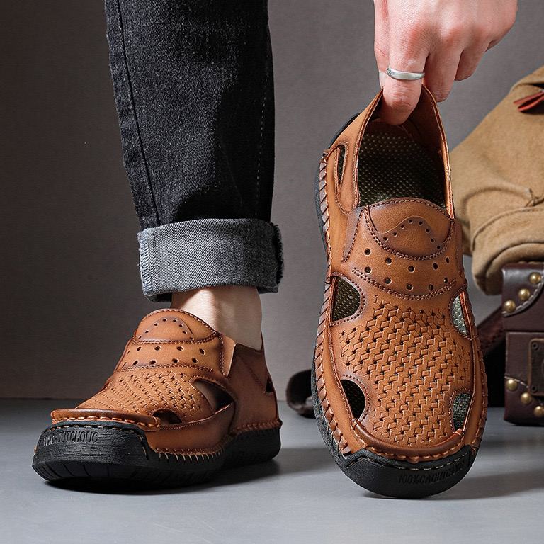 ⏰Last Day! 45% OFF  🔥TREKER®Men's Handmade Breathable No-glue Orthopedic Sandals