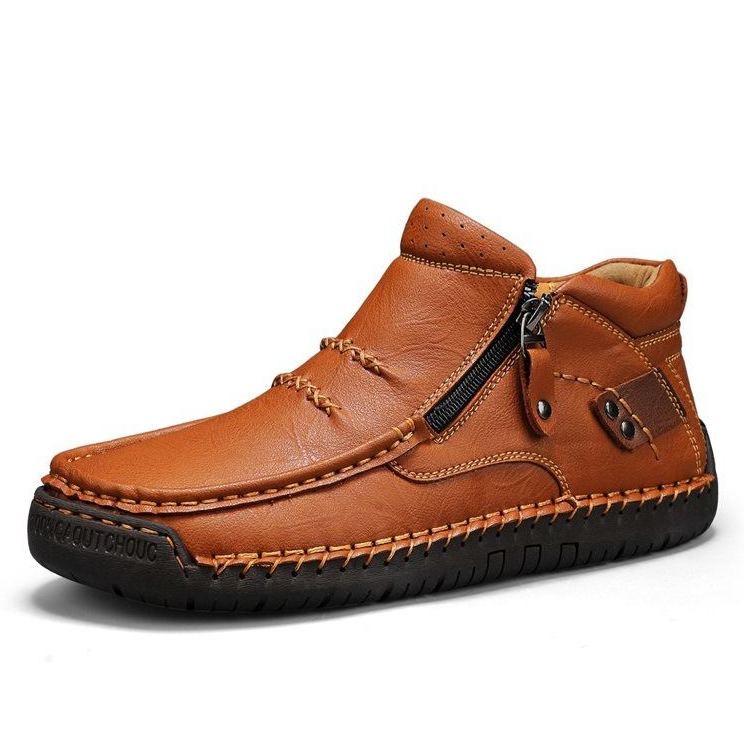 ⏰Last Day! 50% OFF 🔥Men's Handcrafted Genuine Leather Boots with Arch Support & Wide Toe Box