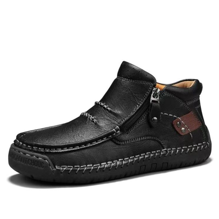 ⏰Last Day! 50% OFF 🔥Men's Handcrafted Genuine Leather Boots with Arch Support & Wide Toe Box