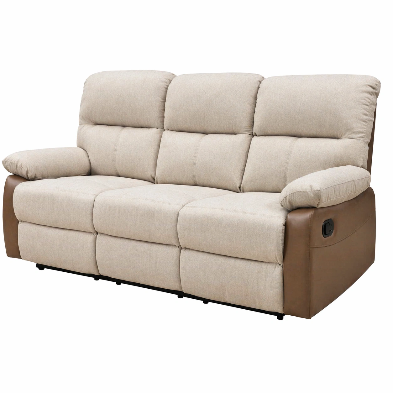 3 Sitzer Relax Sofa mit Liegefunktion, Modernes Polstersofa mit Verstellbarer Rueckenlehne und Armlehnen, Komfort Wohnzimmer Sofa-avlixa