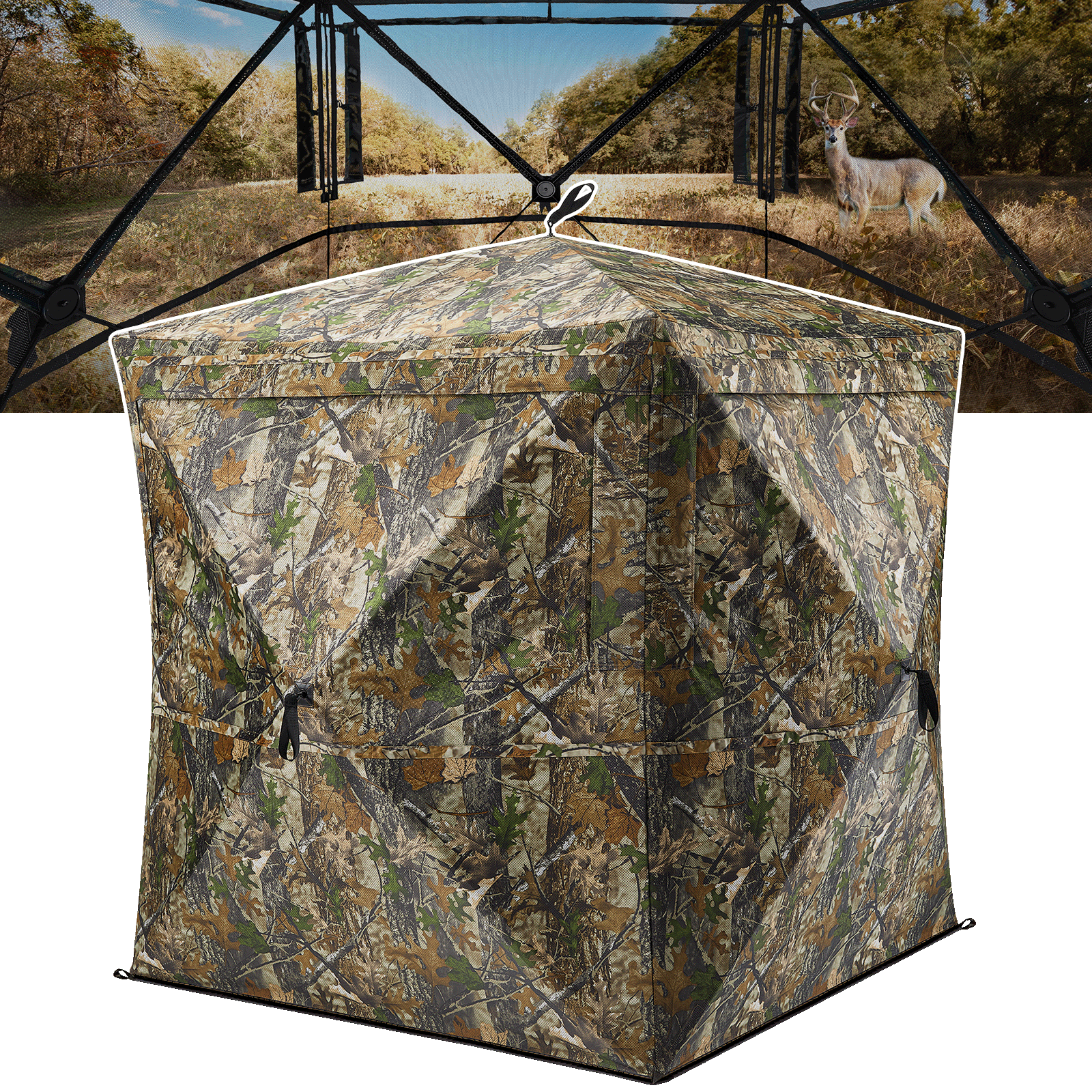 🔥Last day clearance sale🔥Portable 270-degree see-through hunting tent