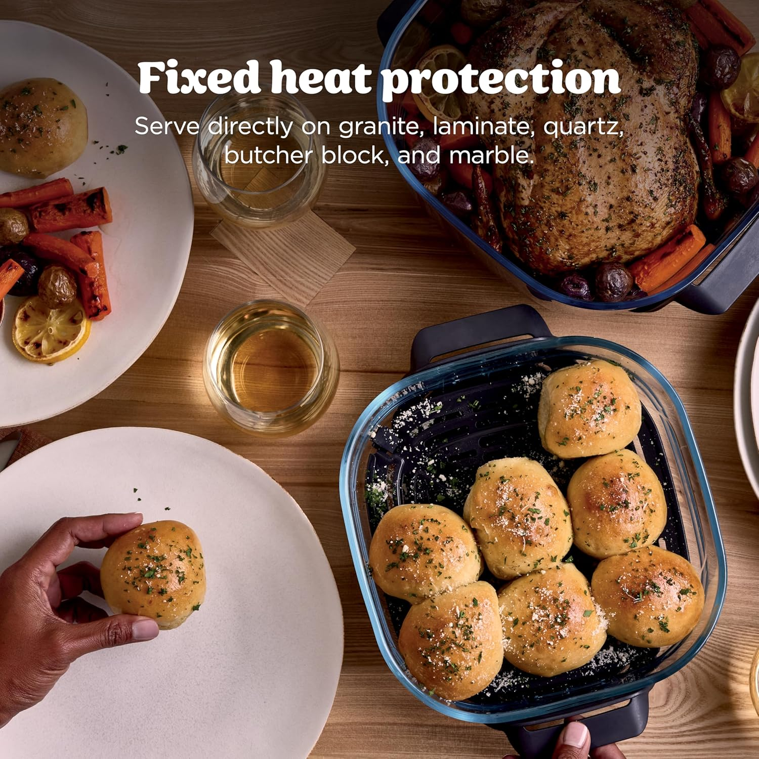 Crispi Pro 6-in-1 Glass Air Fryer | 450°F, Nontoxic, 6qt & 2.5qt Containers & Lids | Microwave, Freezer, Dishwasher Safe | Max Crisp, Air Fry, Bake, Roast, Recrisp, Dehydrate |Cyberspace AS101CY